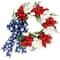 24" Red, White & Blue Patriotic Tulip Wreath with Bow
